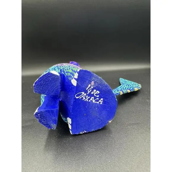 Mexican Oaxaca Folk Art Wood Carved Painted Animal Igor Garcia Alebrije Felidae - Picture 9 of 9